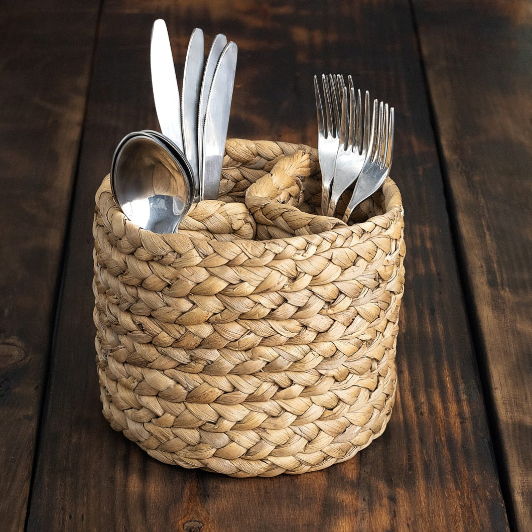 Seagrass Cutlery Caddy-Round