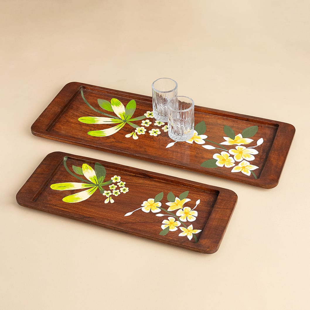 Frangipani Trays (SET Of 2)